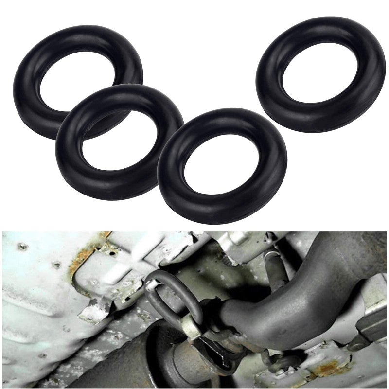 ROSY PIXEL O-Ring Car Exhaust Rubber Hanger Insulator Bracket Bushing Mount Universal 4Pcs - Image 1